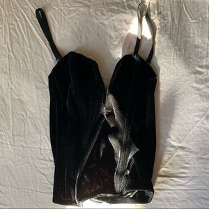 Black Velvet Corset Top